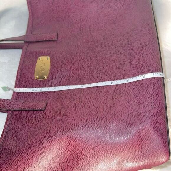 Michael Kors Jet Set Travel  Tote Burgundy  Leather Bag - Picture 14 of 14